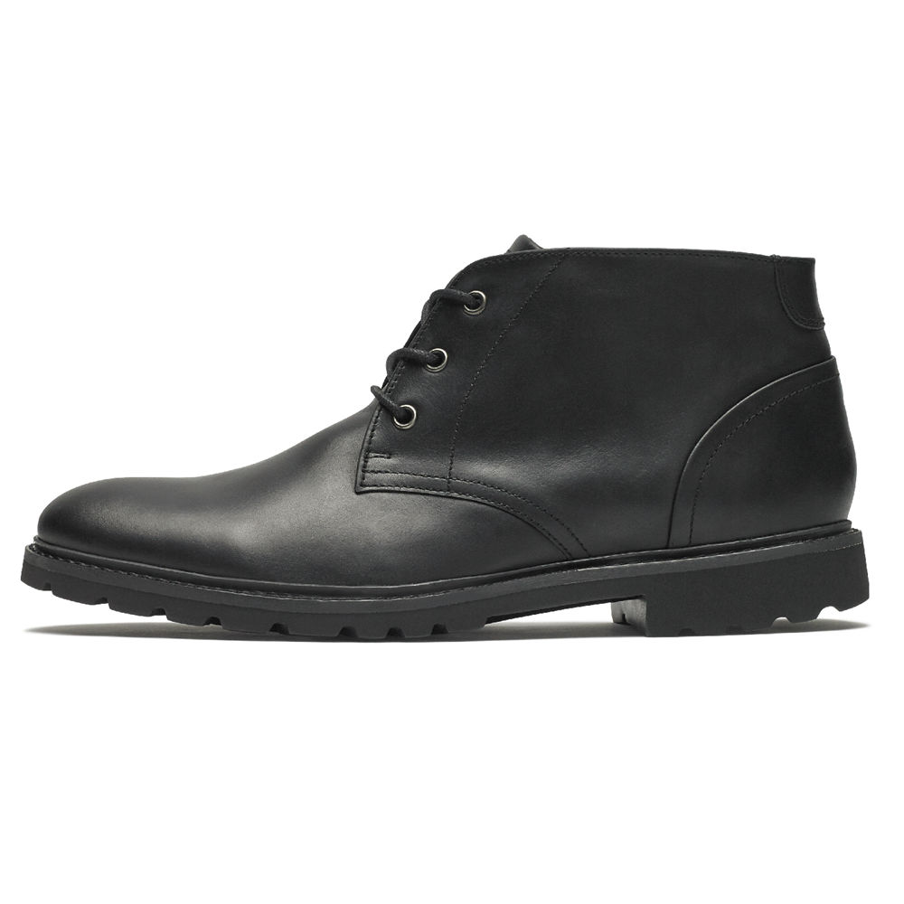 Rockport Mens Boots Black - Sharp & Ready Chukka - UK 974-ZXNBWM